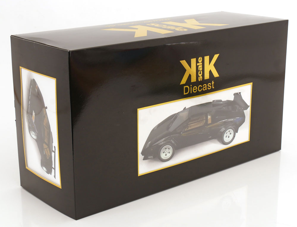 LAMBORGHINI COUNTACH LP 5000 S QV BLACK - 1/12 SCALE DIECAST - BY KK SCALE