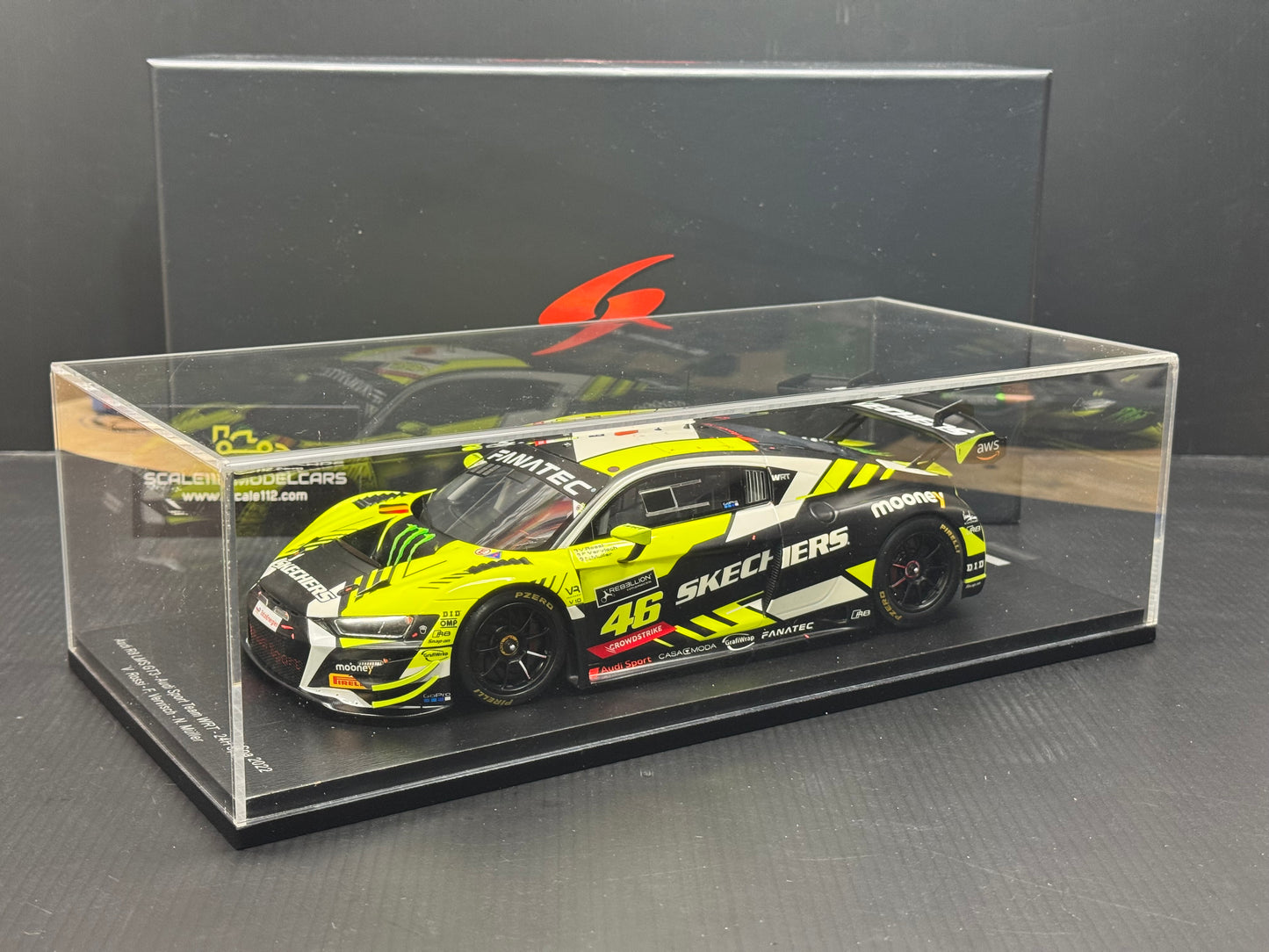 AUDI R8 LMS GT3 - SPA 2022 - WRT - 1/18 SCALE SPARK - VALENTINO ROSSI