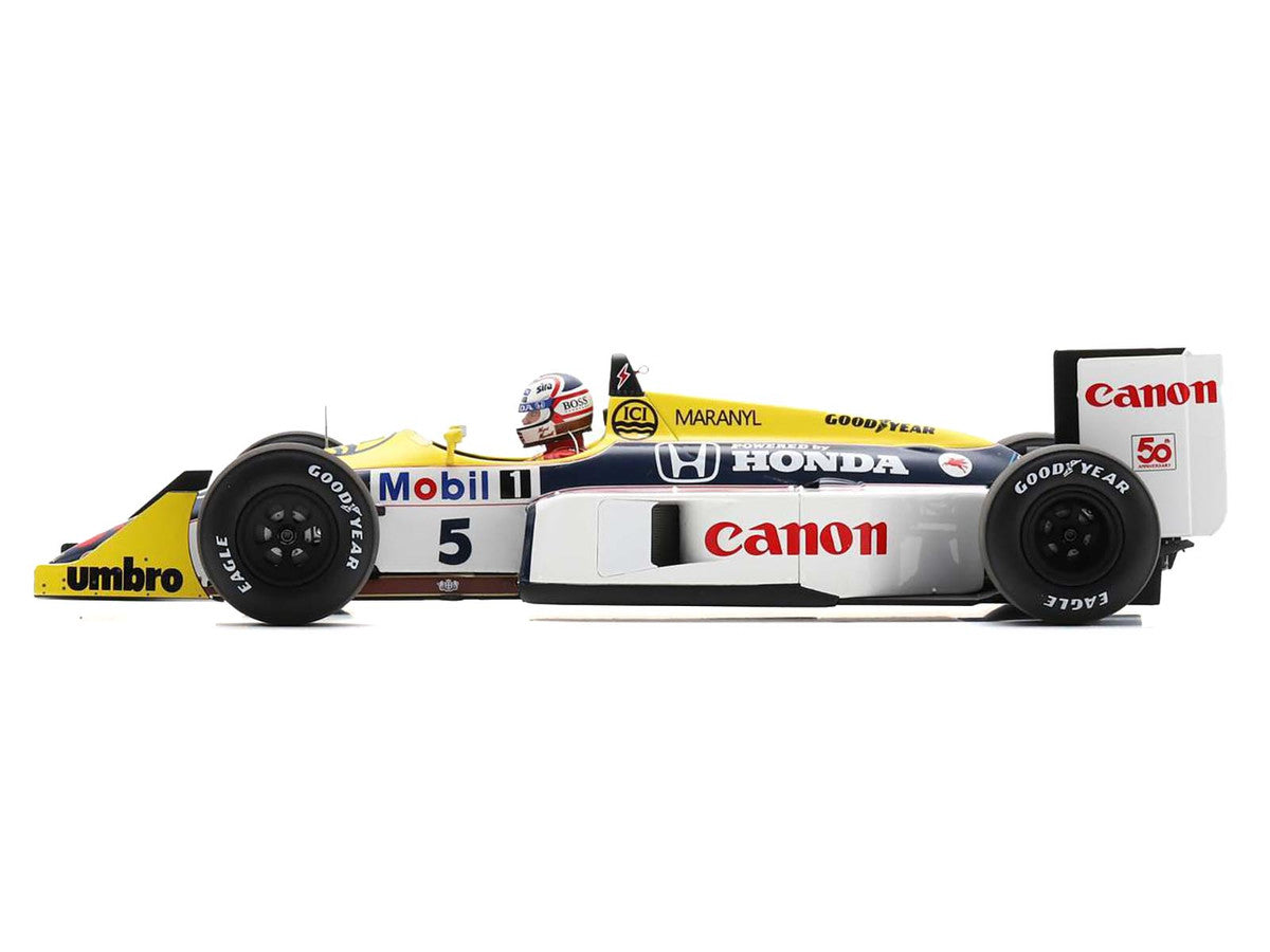Williams FW11B #5 Nigel Mansell British GP Winner w/ Display Case 1/18 Spark