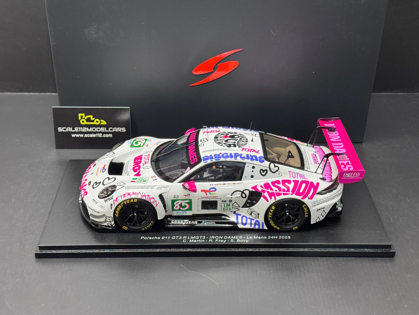 Porsche 911 GT3 R #85 24h LeMans 2025 Iron Dames 1:18 Scale Model Car by Spark