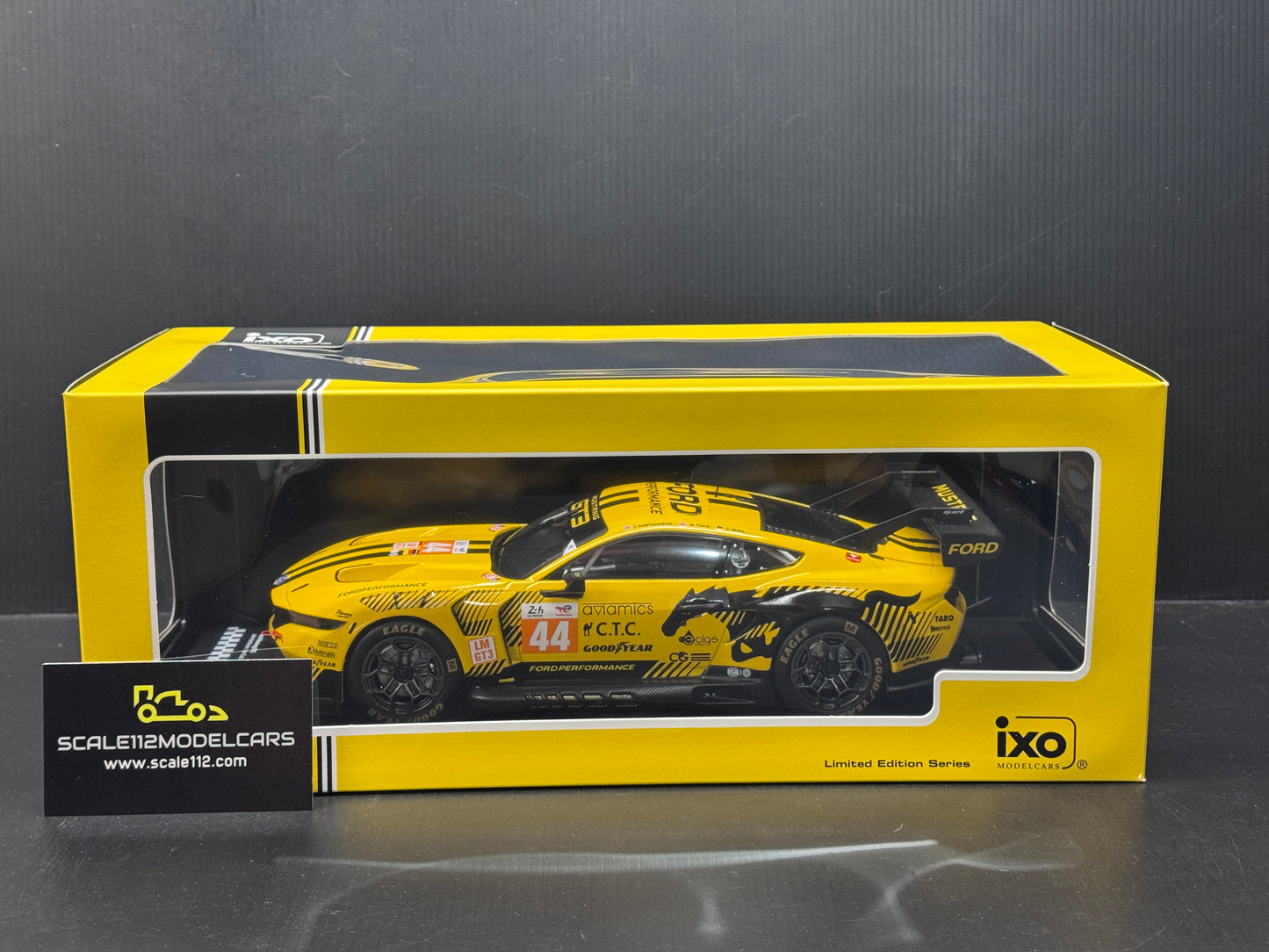 1/18 SCALE FORD MUSTANG GT3 - 24H LE MANS 2024 - DIECAST MODEL CAR BY IXO
