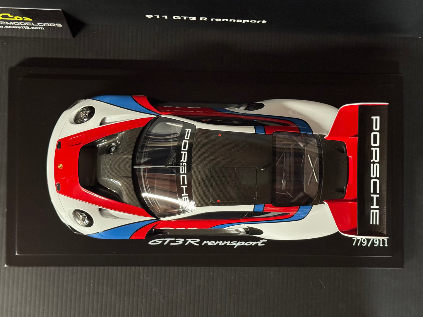Porsche 911 GT3 R Rennsport  w/ Display Case - Dealer Edition - 1/18 Scale Spark