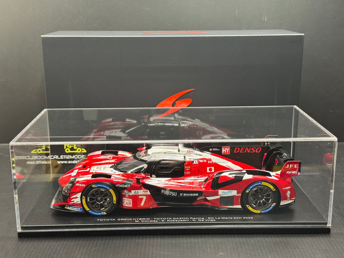 1/18 SCALE TOYOTA GR010 HYBRID #7 - 24H LE MANS 2025 5th - MODEL BY SPARK