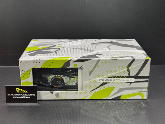 PEUGEOT 9X8 X6H LE MANS #93 24 HR 2024 MODEL CAR W/ DISPLAY CASE 1/18 SPARK 18S636
