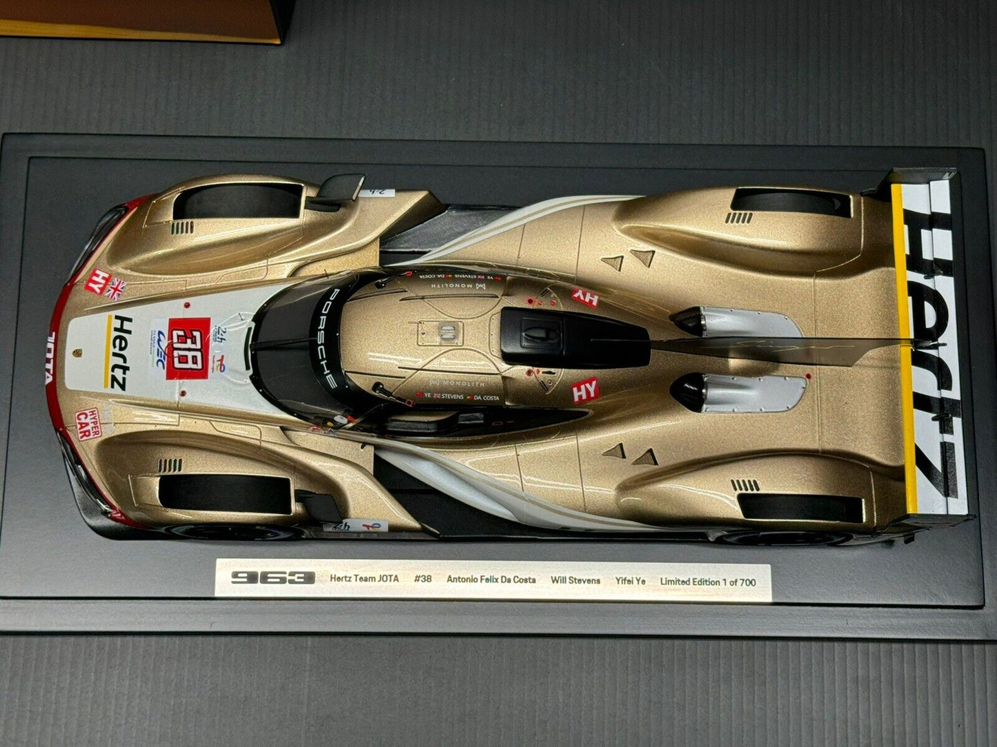 Porsche 963 LMDH #38 Porsche Team Hertz Jota 24h Le Mans 2023 Spark 1:18 Scale