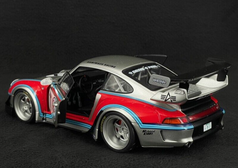1/18 scale Porsche 993 RWB Wide Body MARTINI RACING Livery Diecast Car by SOLIDO