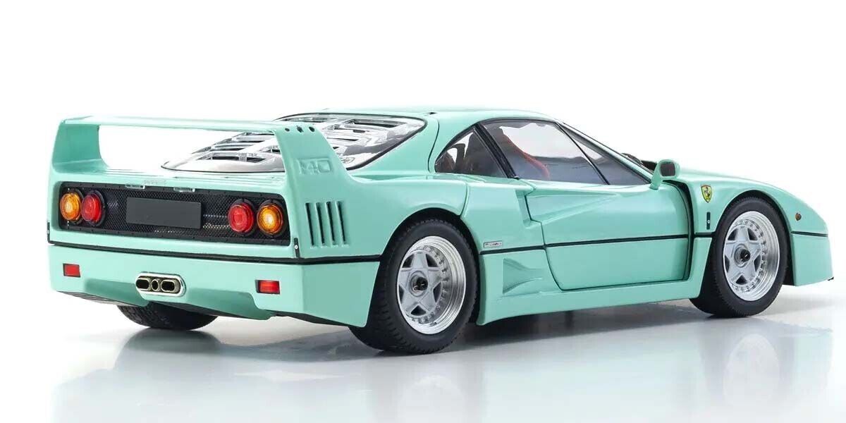 1/18 Scale Ferrari F40 Mint Green Diecast Model Car by BBR for Kyosho