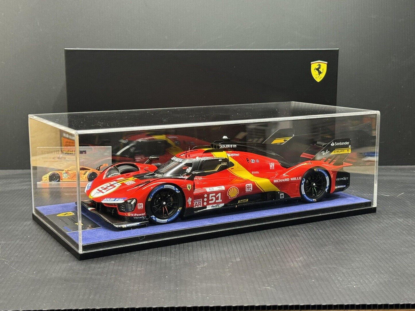 Ferrari 499P #51 Le Mans Winner 24hr 2023 1/18 Scale w/ Display Case - Looksmart