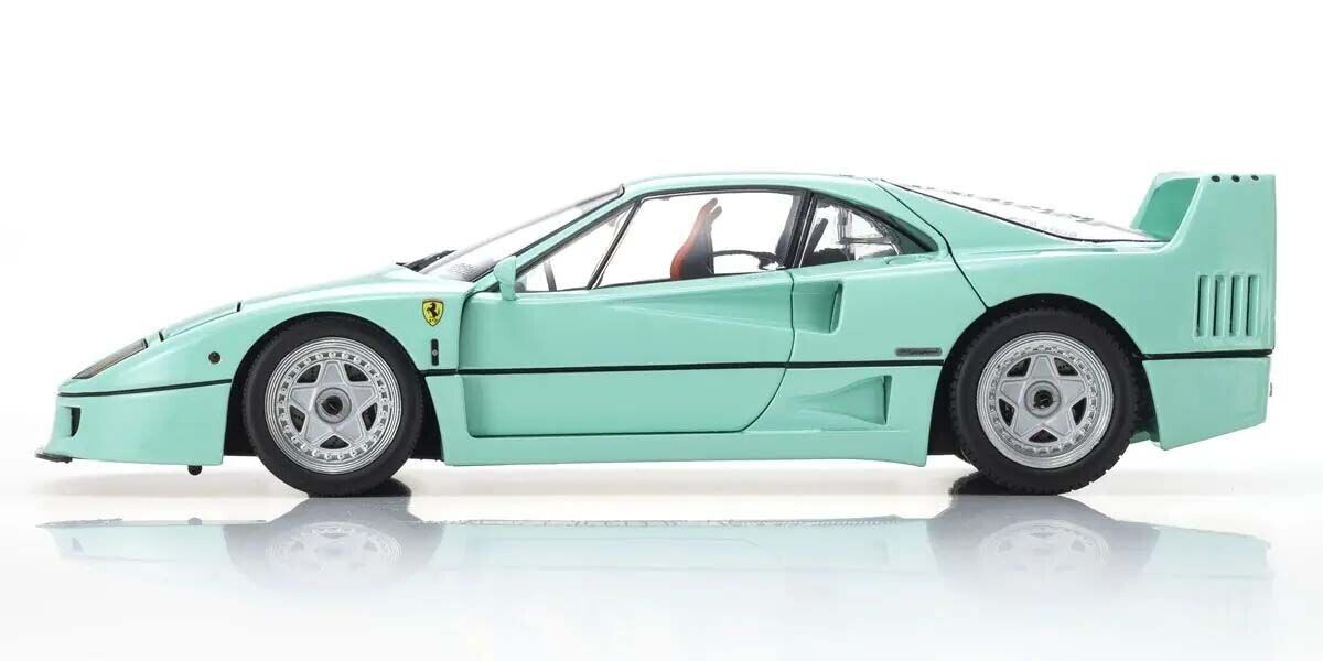 1/18 Scale Ferrari F40 Mint Green Diecast Model Car by BBR for Kyosho