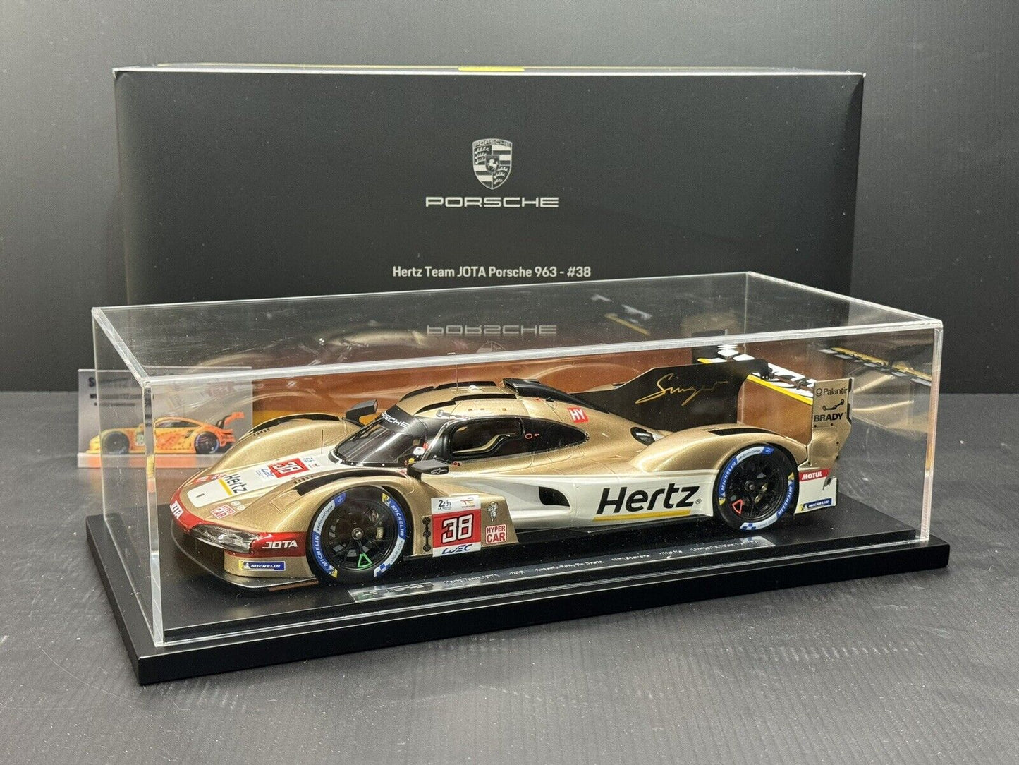 Porsche 963 LMDH #38 Porsche Team Hertz Jota 24h Le Mans 2023 Spark 1:18 Scale