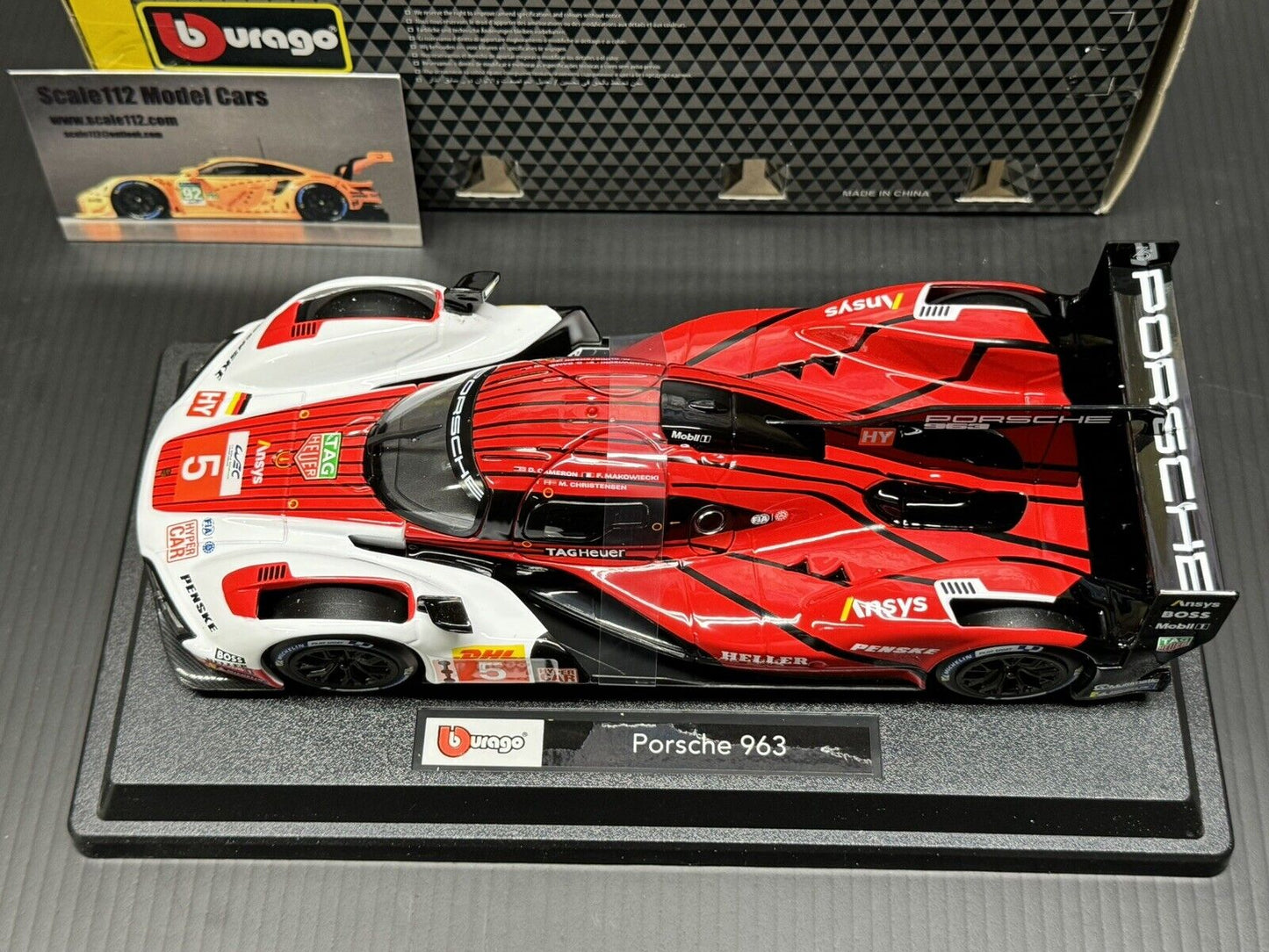 Porsche 963 LMDH #5 Porsche Penske Motorsport 24h Lemans 2023 Bburago 1/24 Scale