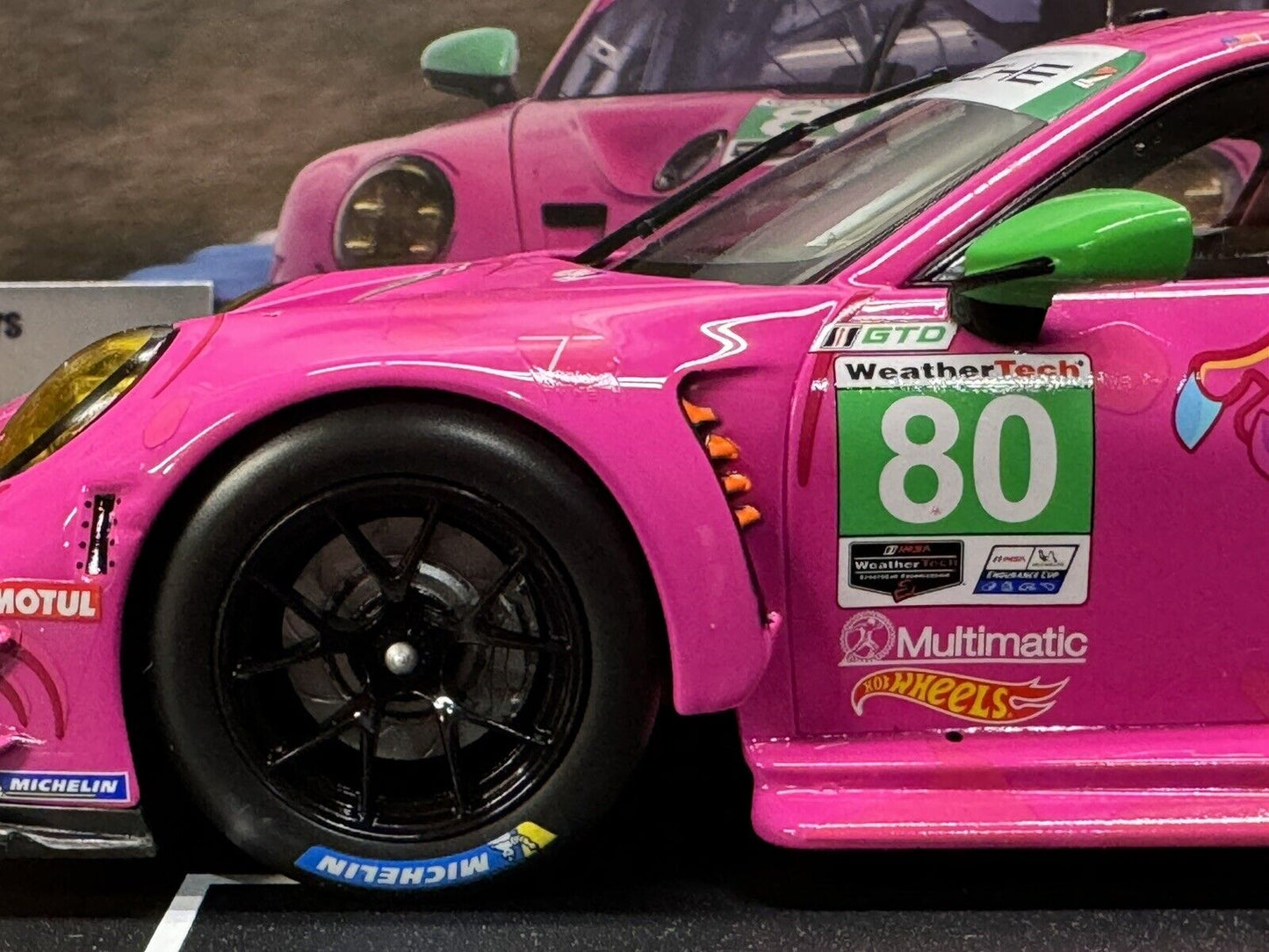 Porsche 992 GT3 R #80 VIR IMSA 2023 AO Racing "Roxy" 1/18 Scale Diecast Model by IXO