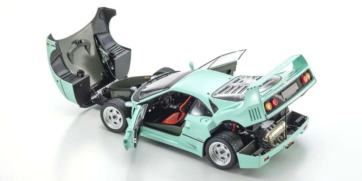 1/18 Scale Ferrari F40 Mint Green Diecast Model Car by BBR for Kyosho