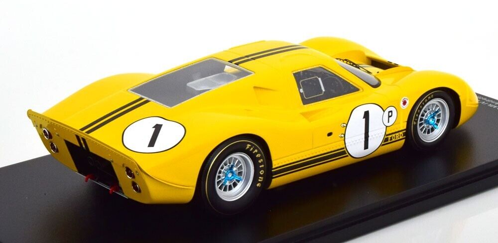 FORD GT 40 MKIV LE MANS 1967 MARIO ANDRETTI SPARK 1/18 WITH DISPLAY CASE