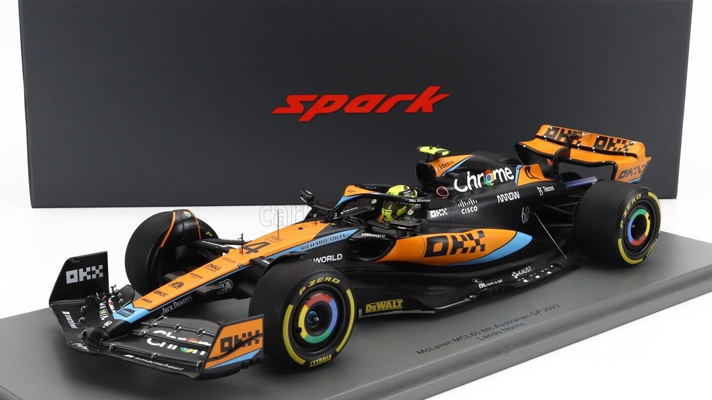 1/18 Spark McLaren MCL60 2023 GP Australian #4 Lando Norris W/ Display Case 18S889