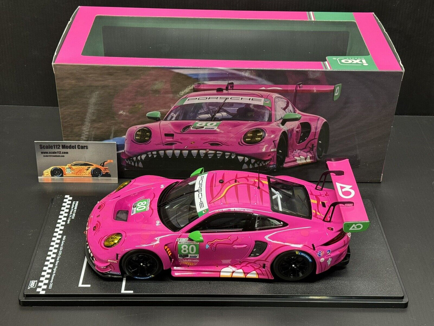 Porsche 992 GT3 R #80 VIR IMSA 2023 AO Racing "Roxy" 1/18 Scale Diecast Model by IXO