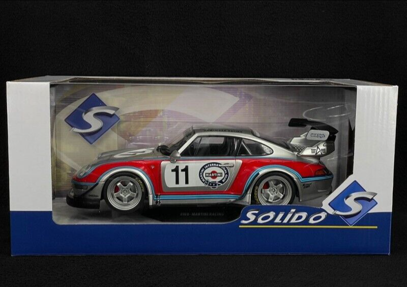 1/18 scale Porsche 993 RWB Wide Body MARTINI RACING Livery Diecast Car by SOLIDO