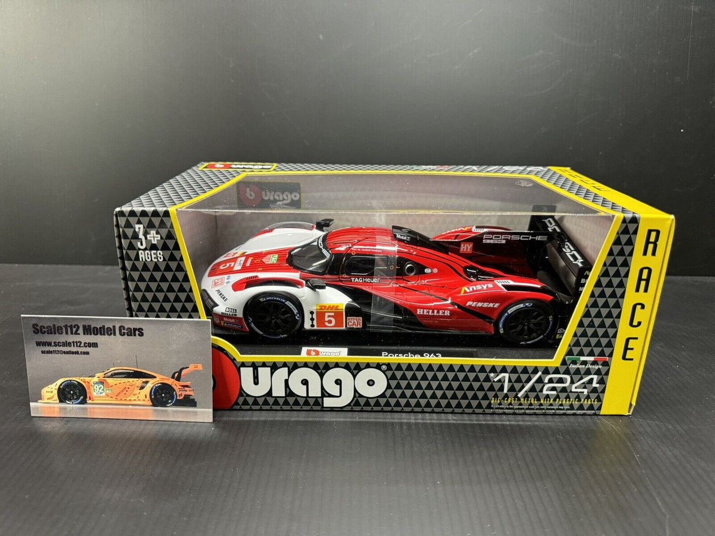Porsche 963 LMDH #5 Porsche Penske Motorsport 24h Lemans 2023 Bburago 1/24 Scale