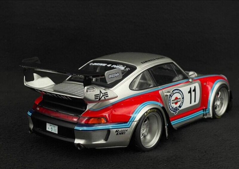 1/18 scale Porsche 993 RWB Wide Body MARTINI RACING Livery Diecast Car by SOLIDO