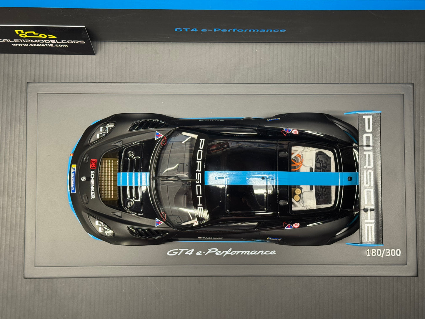 Porsche 718 Cayman GT4  E-Performance  Model Car w/ Display Case 1/18  Spark WAP0214150RCAY