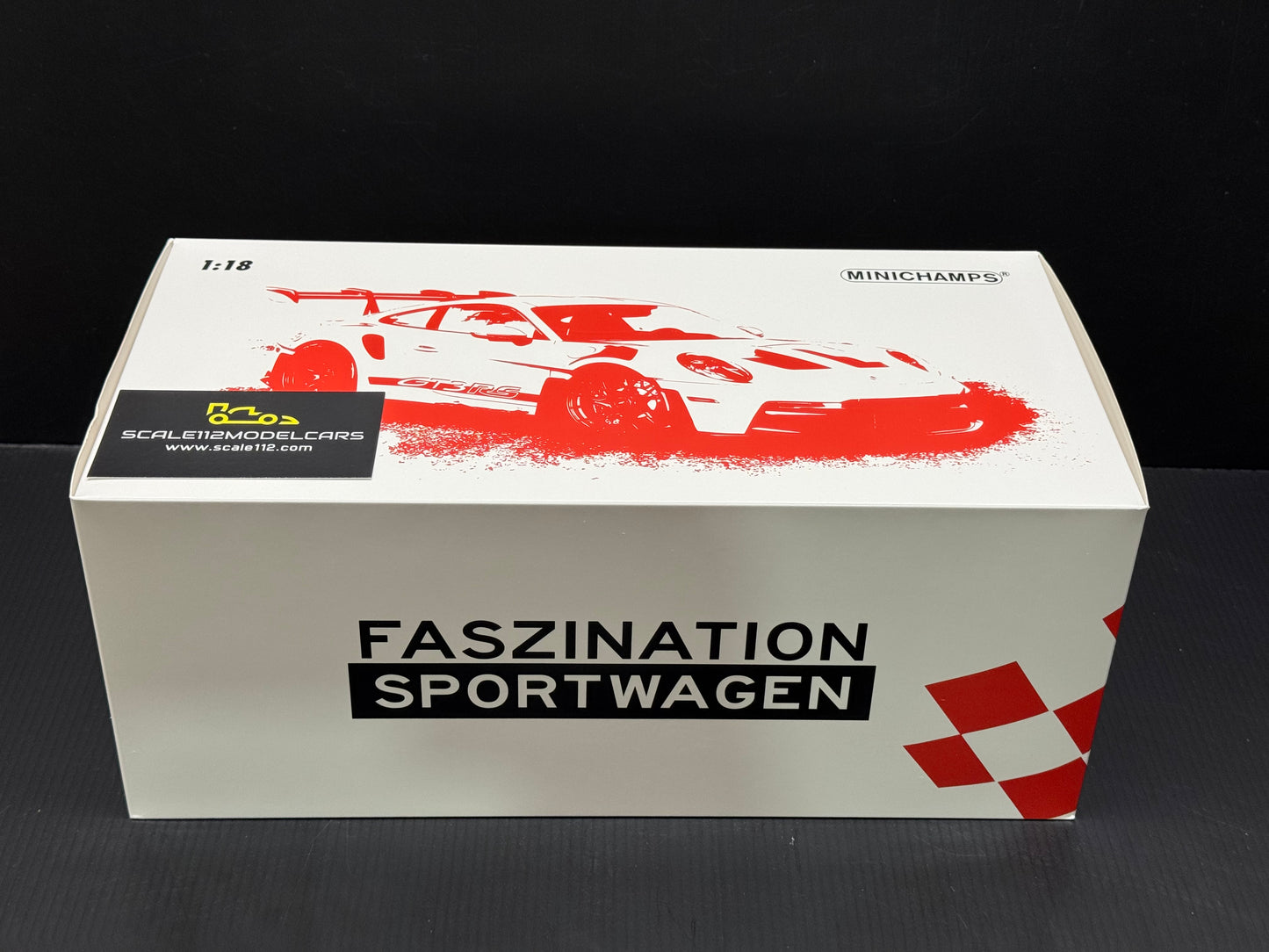 2022 Porsche 911 992 GT3 RS Weissach - White w/ Red Wheels 1/18 Minichamps