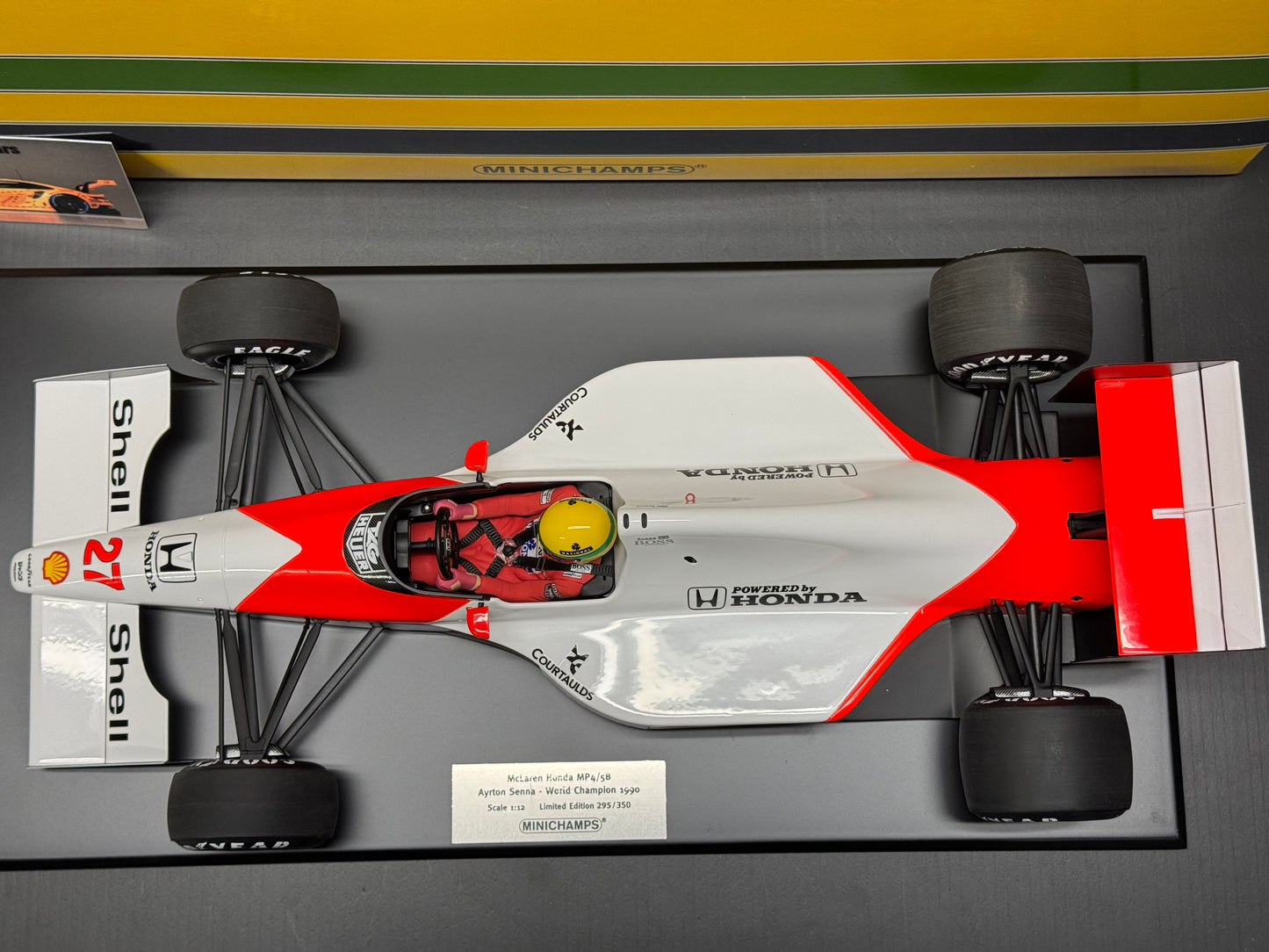 McLAREN HONDA MP4/5B AYRTON SENNA WORLD CHAMPION 1990 1/12 SCALE MINICHAMPS