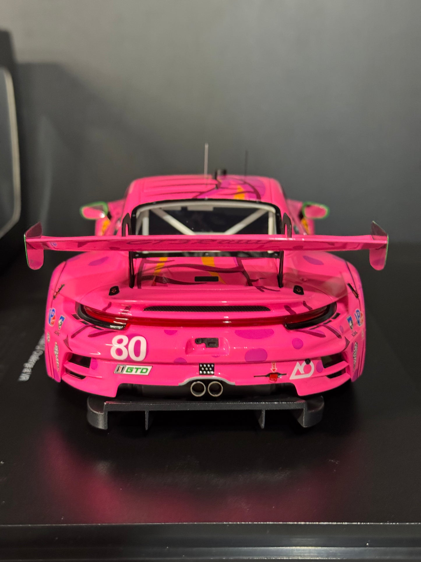 Porsche 992 GT3 R #80 VIR IMSA 2023 AO Racing "Roxy" 1/18 Scale by Top Speed