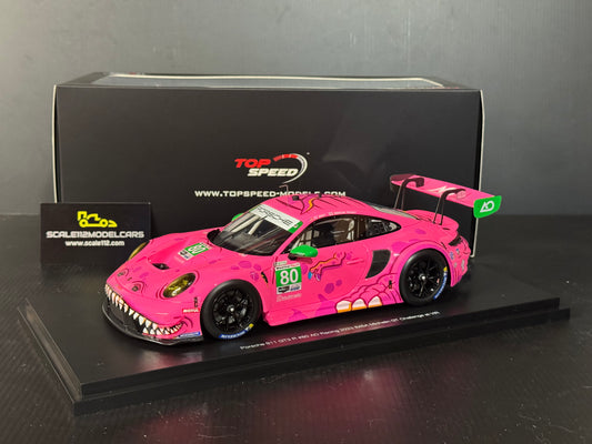 Porsche 992 GT3 R #80 VIR IMSA 2023 AO Racing "Roxy" 1/18 Scale by Top Speed