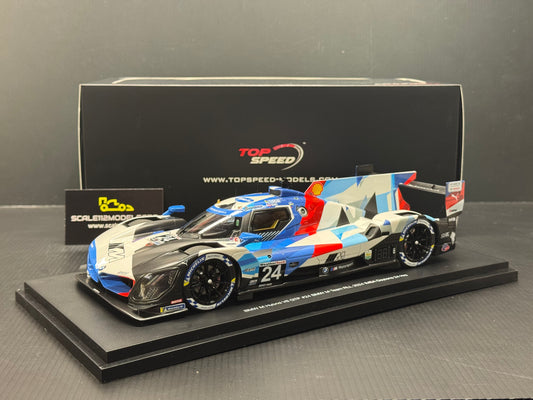 BMW M HYBRID V8 GTP #24 M TEAM RLL IMSA 24H DAYTONA 2024 1/18 SCALE TOP SPEED TS0568