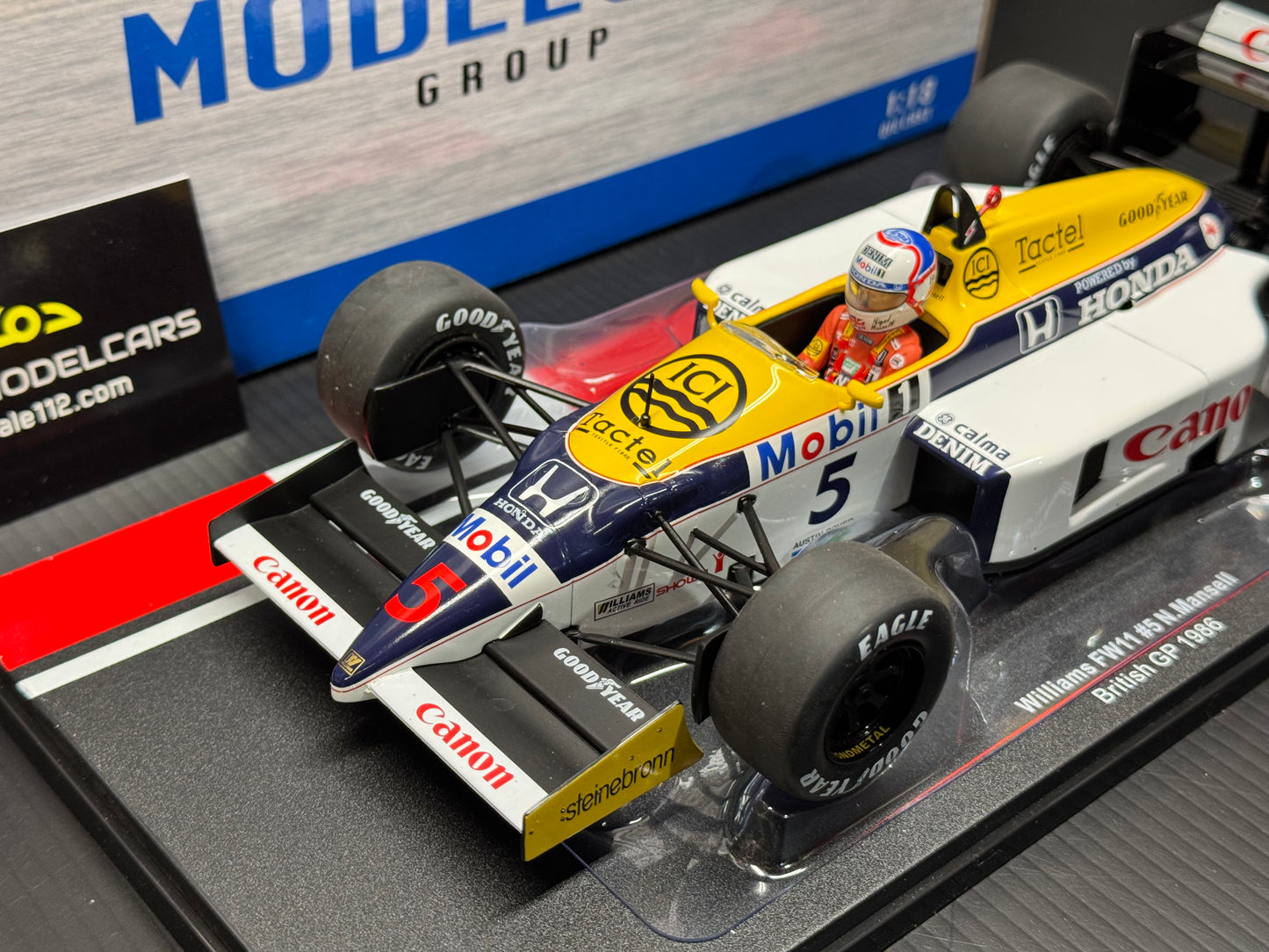 Williams F1 FW11 Honda #5 Nigel Mansell 1986 British GP  Winner 1/18 Scale MCG