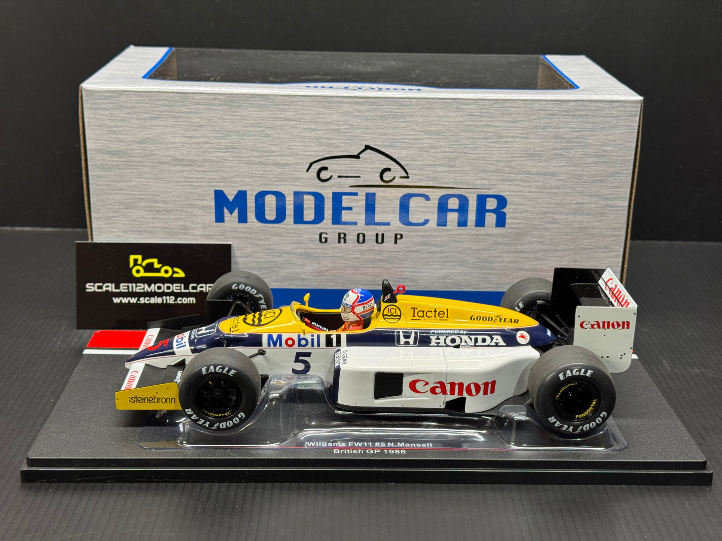 Williams F1 FW11 Honda #5 Nigel Mansell 1986 British GP  Winner 1/18 Scale MCG