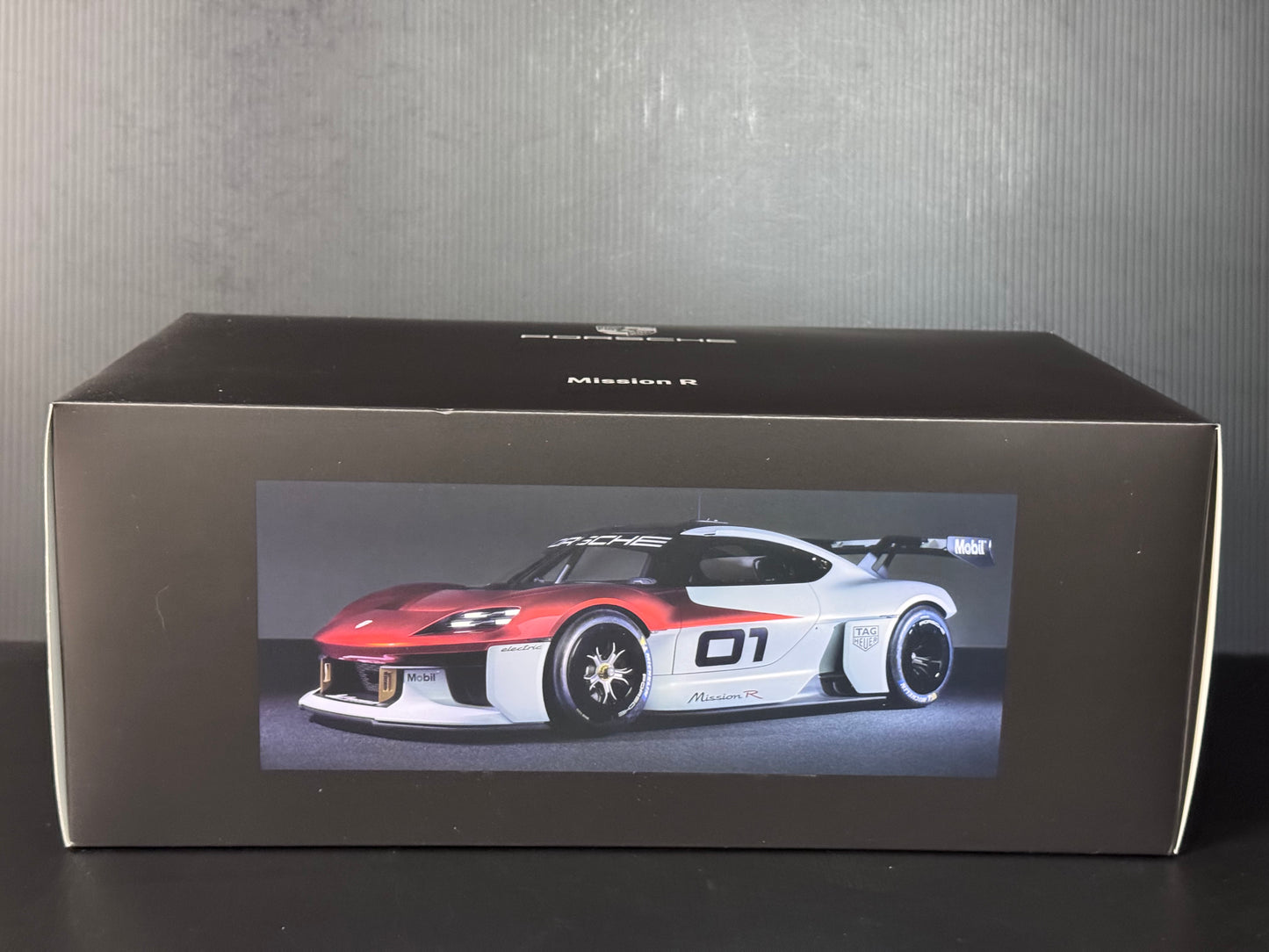 1/18 Scale Spark Porsche Mission R Dealer Edition with Display Case Ltd. to 750