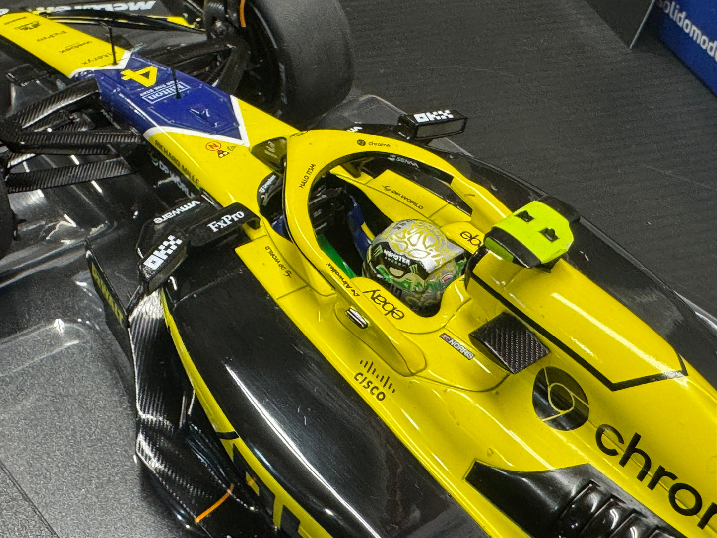McLaren MCL38 #4 Lando Norris 2024 Monaco GP 1/18 Scale Model Car by Solido