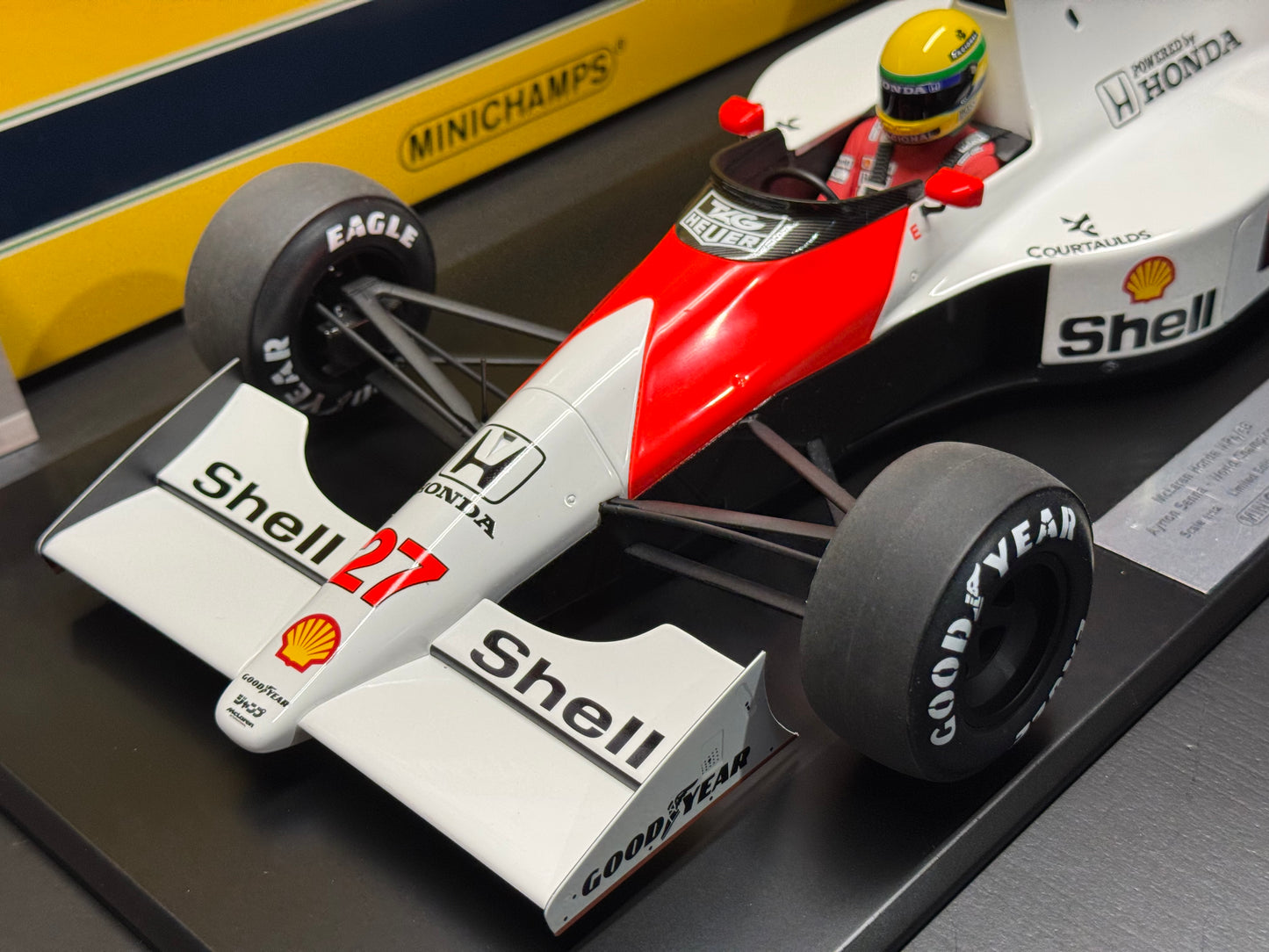 McLAREN HONDA MP4/5B AYRTON SENNA WORLD CHAMPION 1990 1/12 SCALE MINICHAMPS