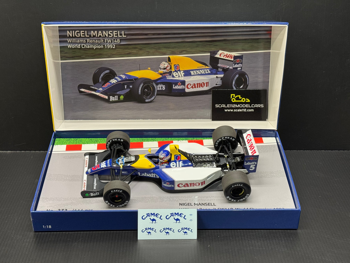 Williams Renault F1 FW14B #5 Nigel Mansell 1992 1/18 MINICHAMPS Ltd. Ed. Box Set