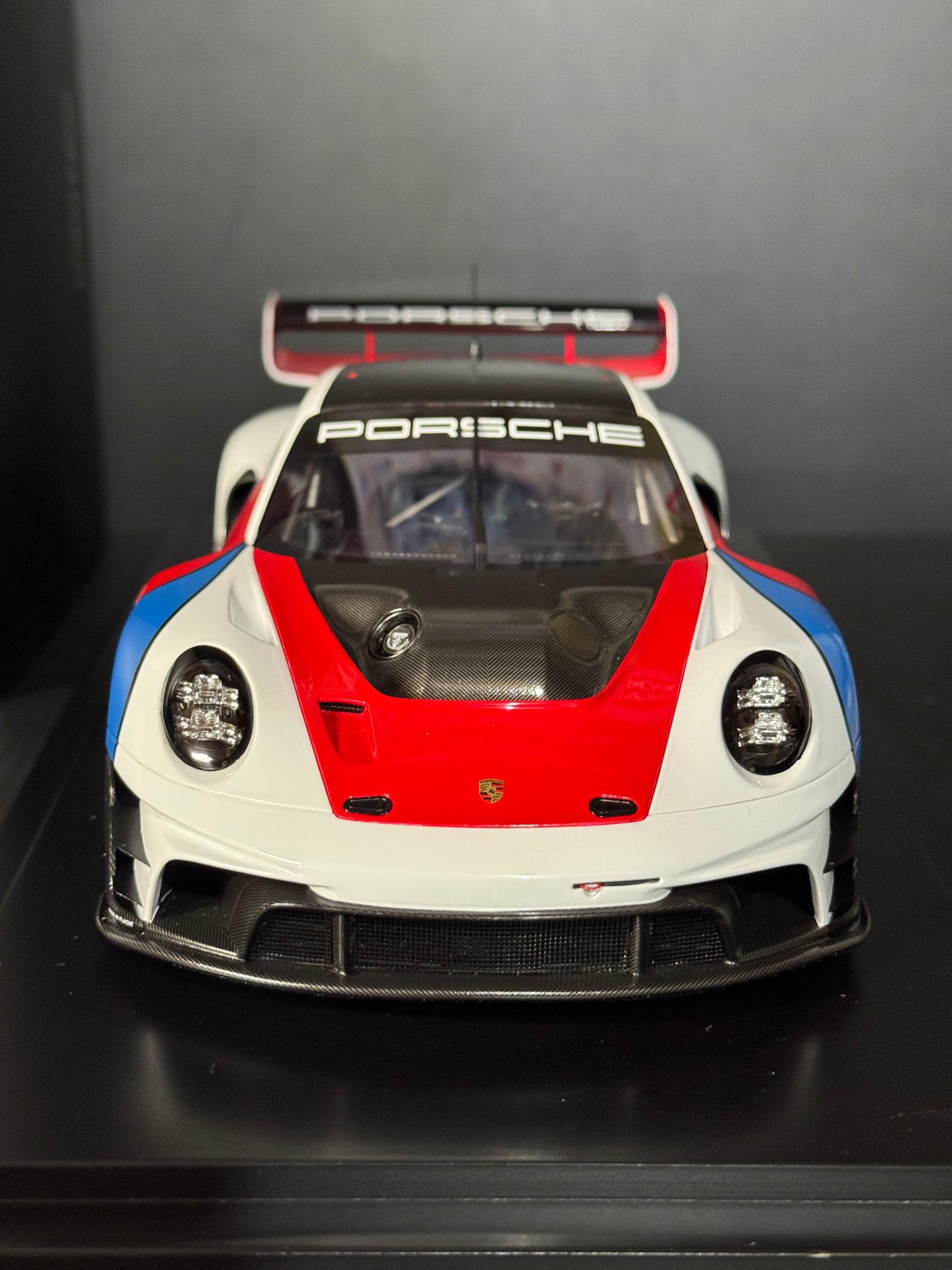 Porsche 911 GT3 R Rennsport  w/ Display Case - Dealer Edition - 1/18 Scale Spark