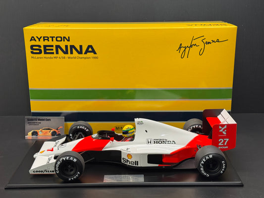 McLAREN HONDA MP4/5B AYRTON SENNA WORLD CHAMPION 1990 1/12 SCALE MINICHAMPS