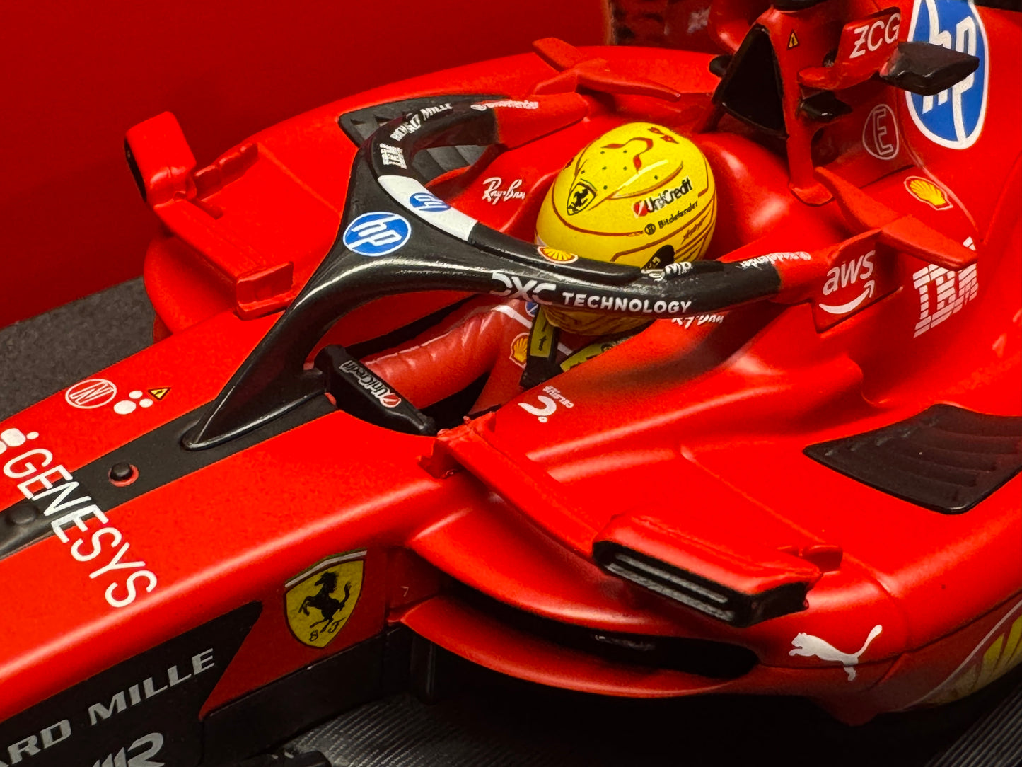 Lewis Hamilton Ferrari SF23 SF-23 First Test 1/18 Scale Diecast Car By Bburago