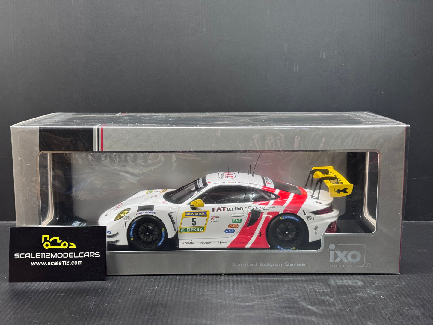 1/18 Scale IXO Porsche 911 GT3 R FAT Turbo 24h Nürburgring 2024 Diecast Model