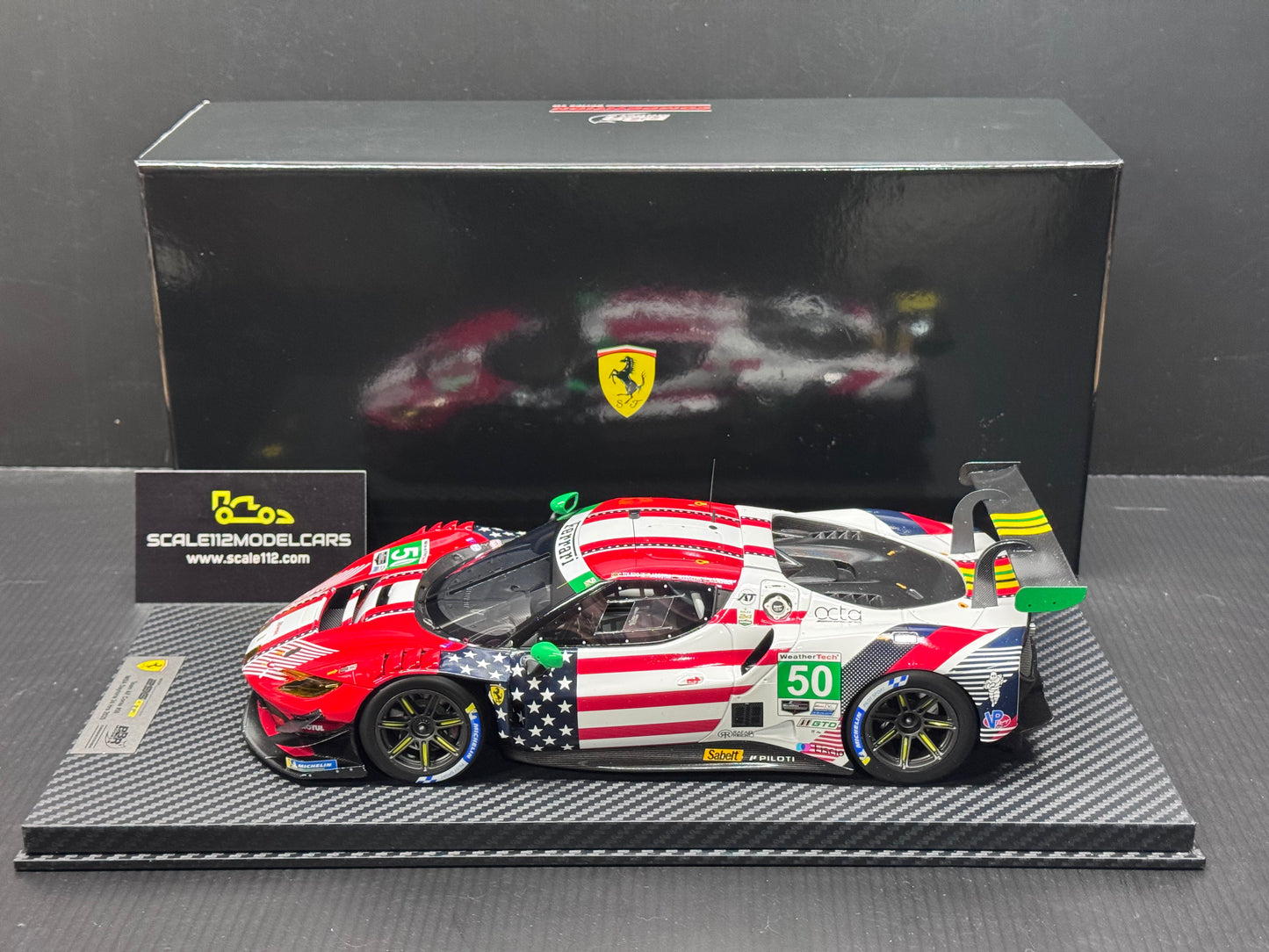 1/18 SCALE BBR FERRARI 296 GT3 #50 AF CORSE "24H DAYTONA" (2025) MODEL CAR CS18013