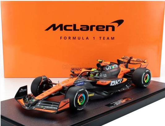 McLaren MCL38 #4 Lando Norris 2024 Miami GP 1/12 Scale Model Car by Minichamps