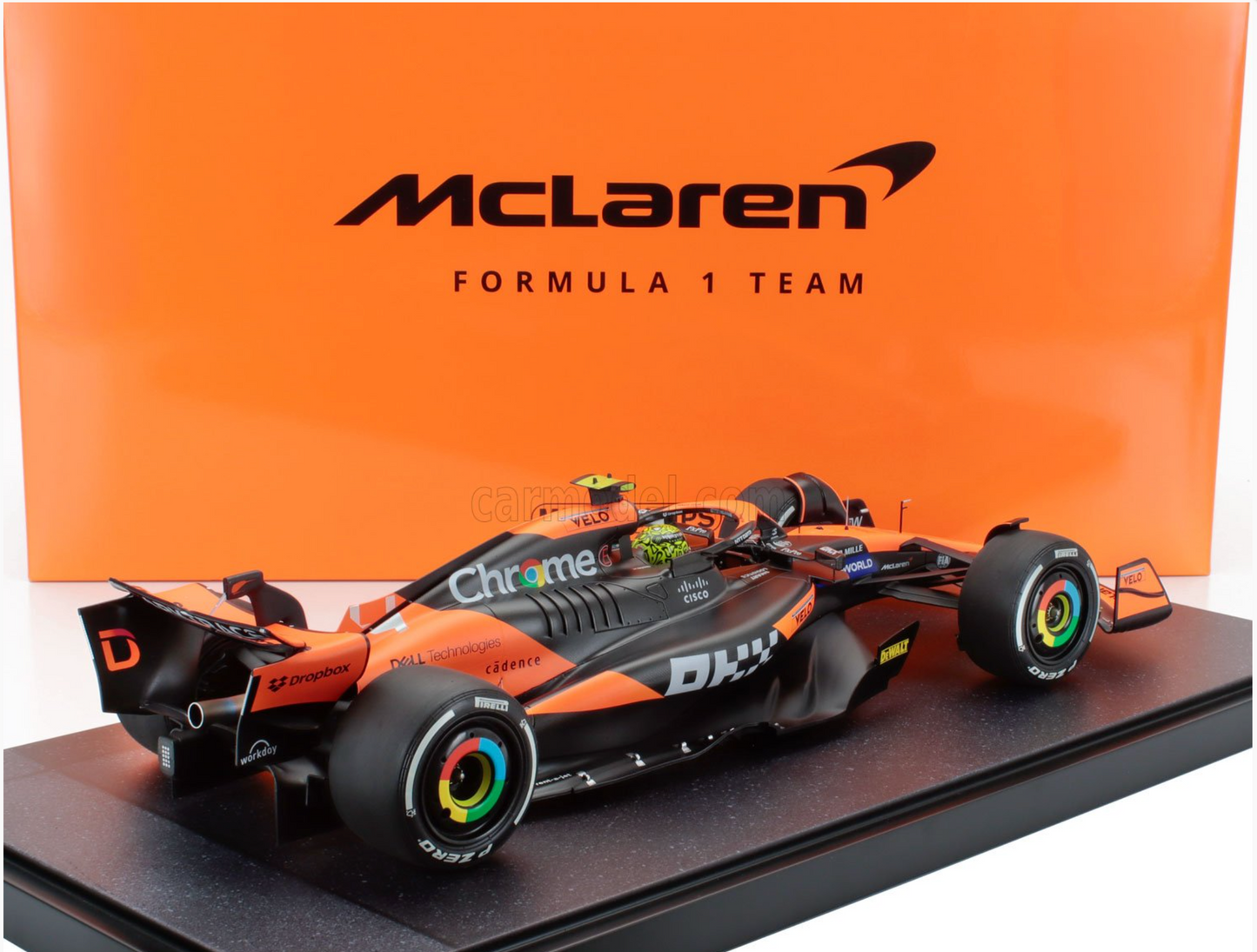 McLaren MCL38 #4 Lando Norris 2024 Miami GP 1/12 Scale Model Car by Minichamps