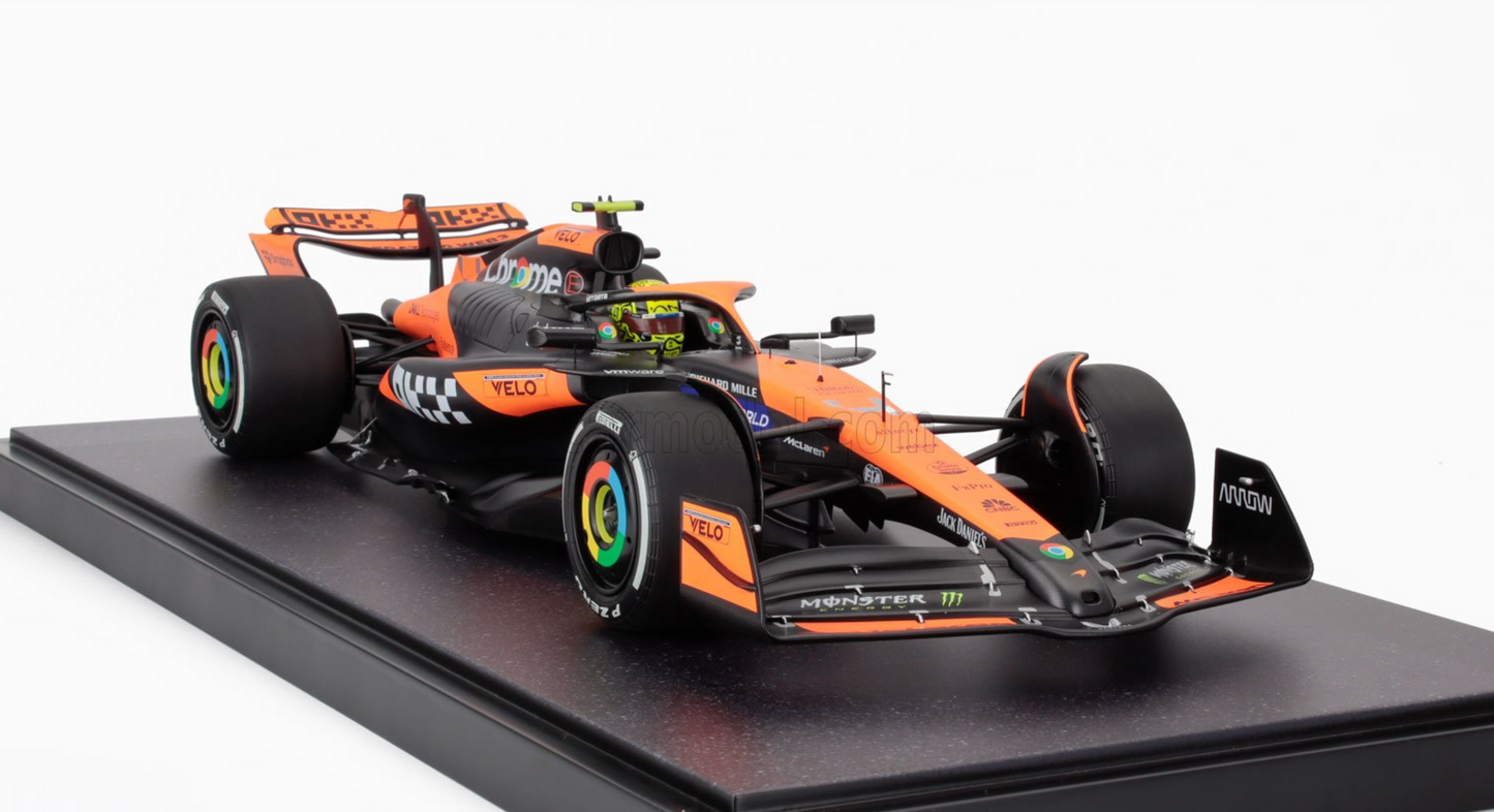 McLaren MCL38 #4 Lando Norris 2024 Miami GP 1/12 Scale Model Car by Minichamps