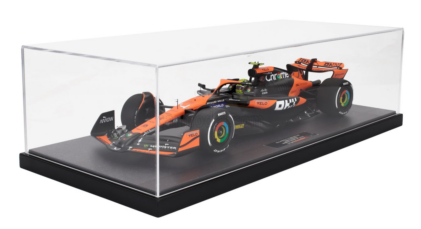 McLaren MCL38 #4 Lando Norris 2024 Miami GP 1/12 Scale Model Car by Minichamps