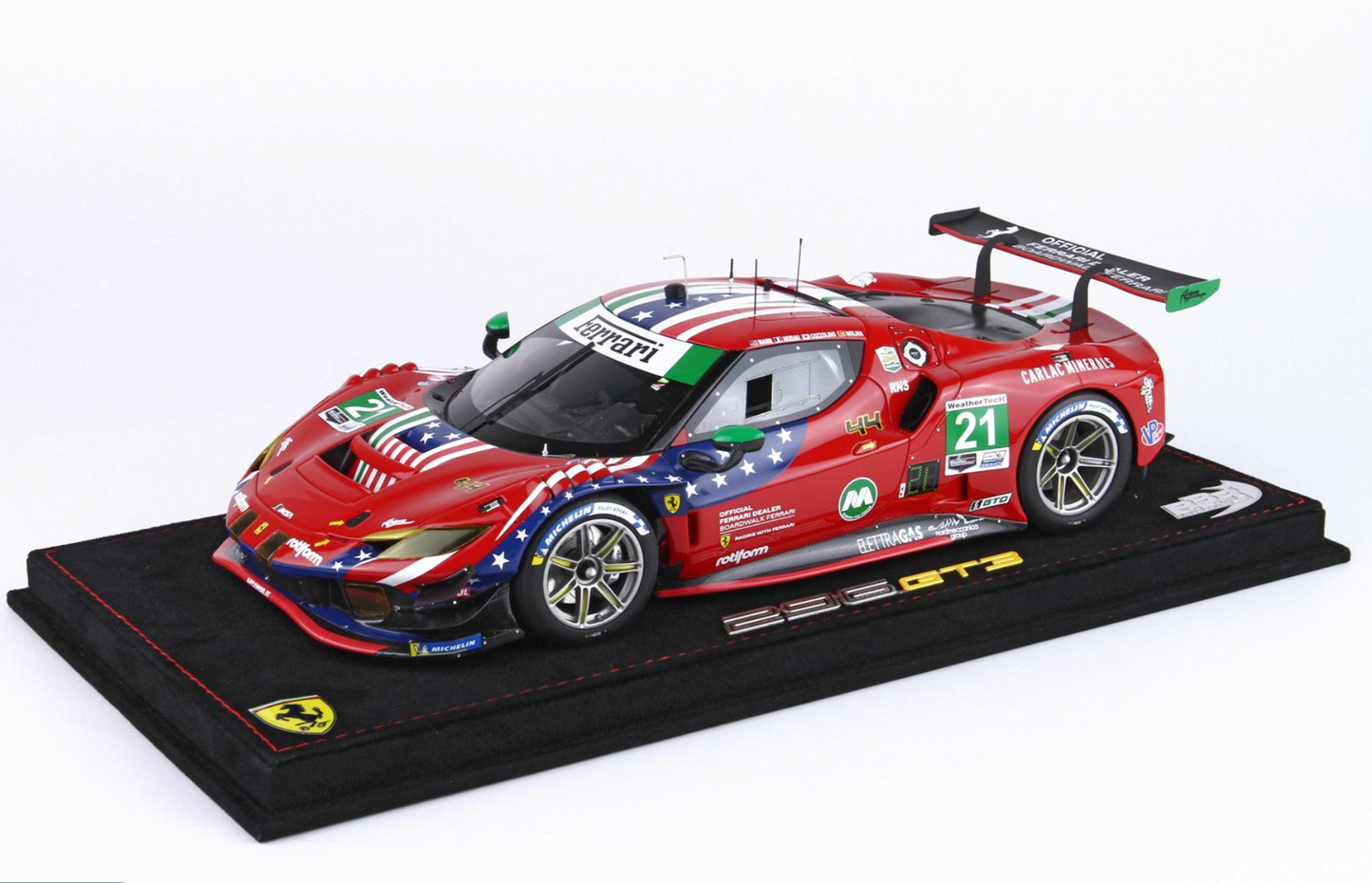 Ferrari 296 GT3 #21 AF CORSE GTD PRO 2024 DAYTONA 24HR 1/18 SCALE BBR