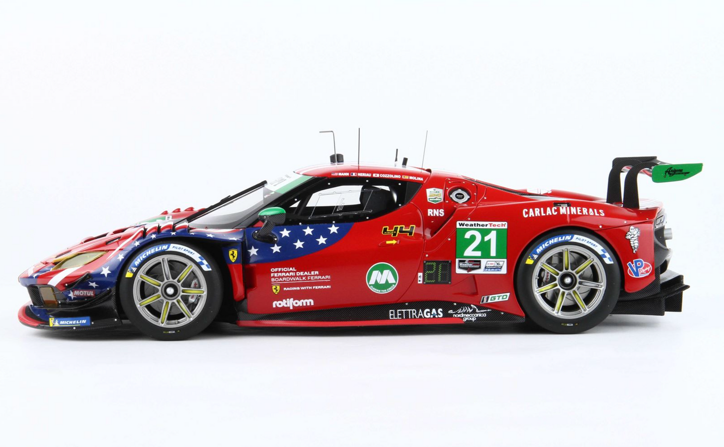Ferrari 296 GT3 #21 AF CORSE GTD PRO 2024 DAYTONA 24HR 1/18 SCALE BBR