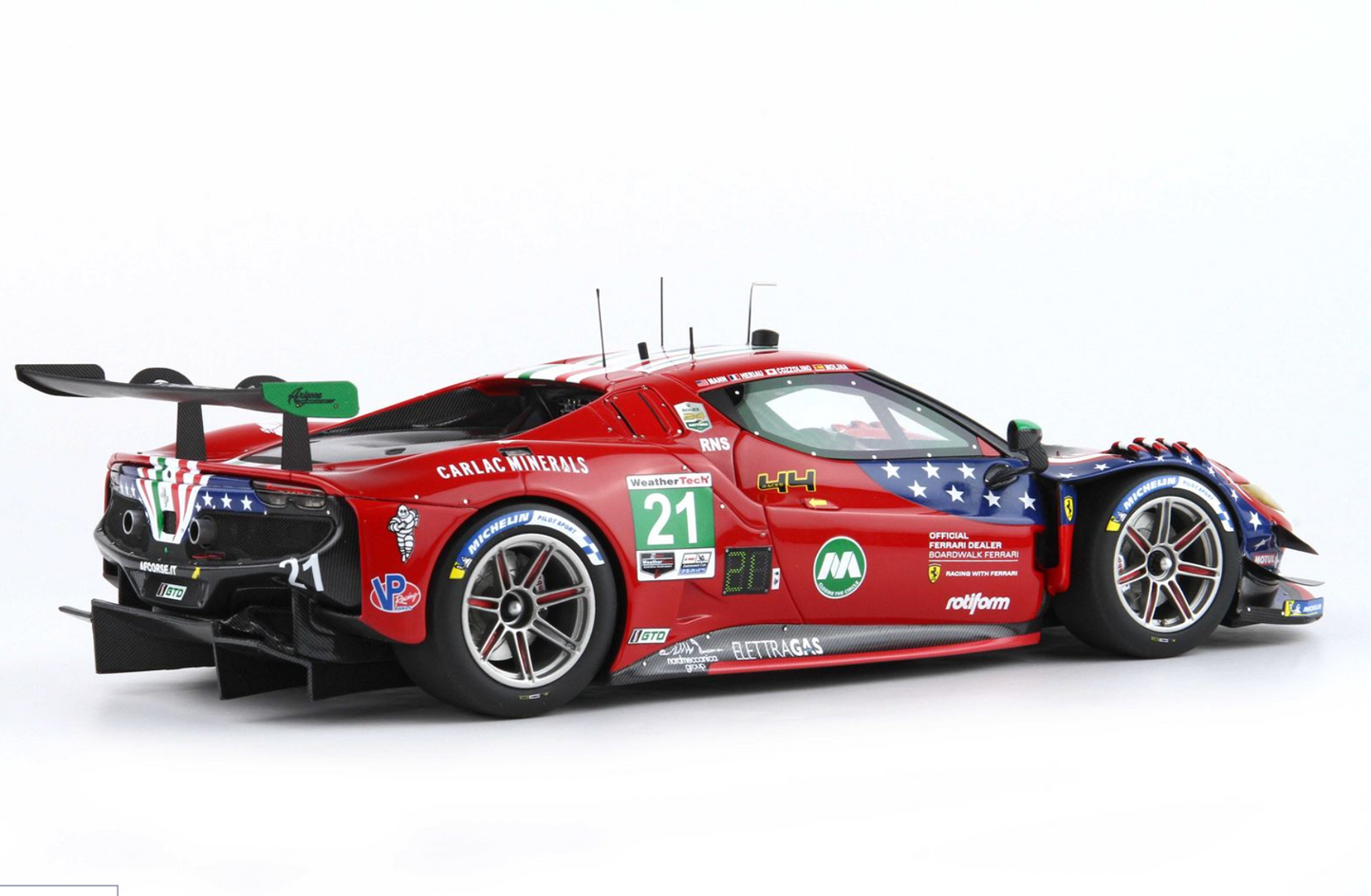 Ferrari 296 GT3 #21 AF CORSE GTD PRO 2024 DAYTONA 24HR 1/18 SCALE BBR