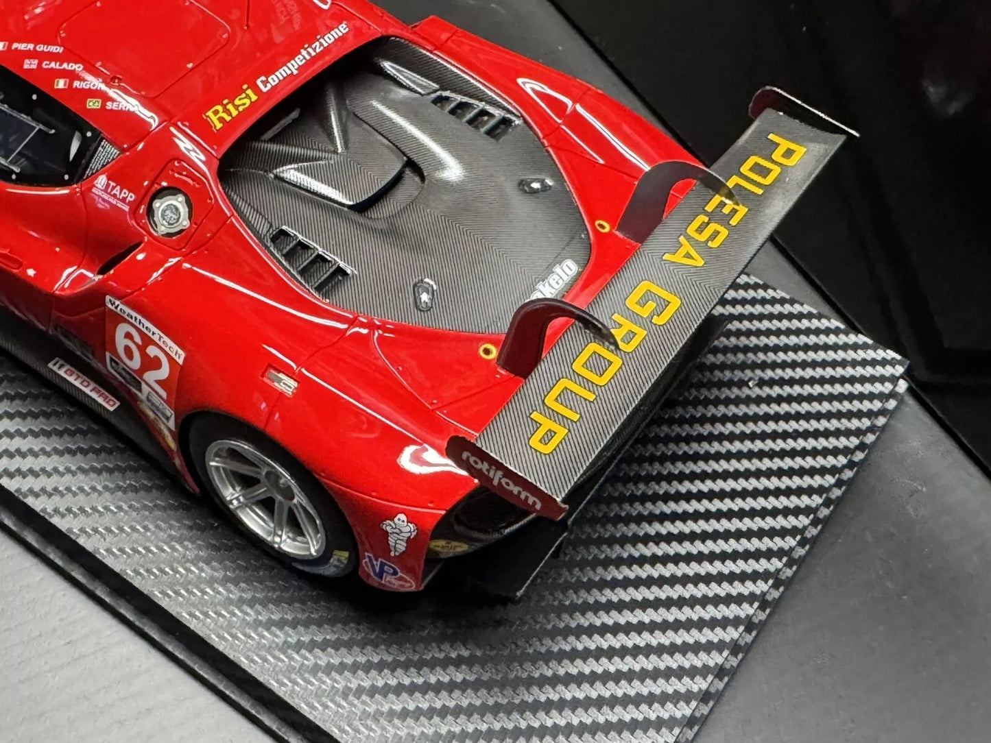Ferrari 296 GT3 #62 RISI COMPETIZIONE GTD PRO 2023 DAYTONA 24HR 1/18 SCALE BBR