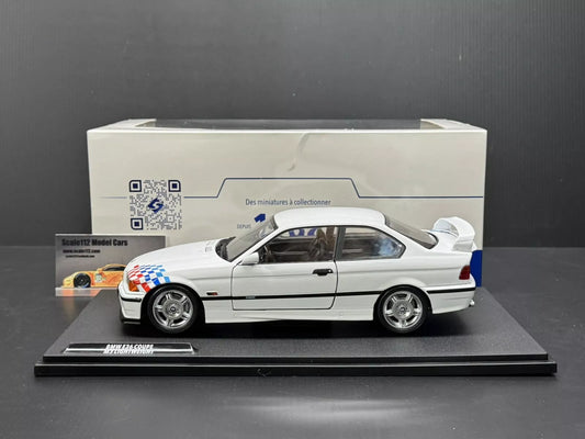 BMW M3 E36 Coupe Lightweight White 1/18 Scale Diecast Model Car by Solido S1803903