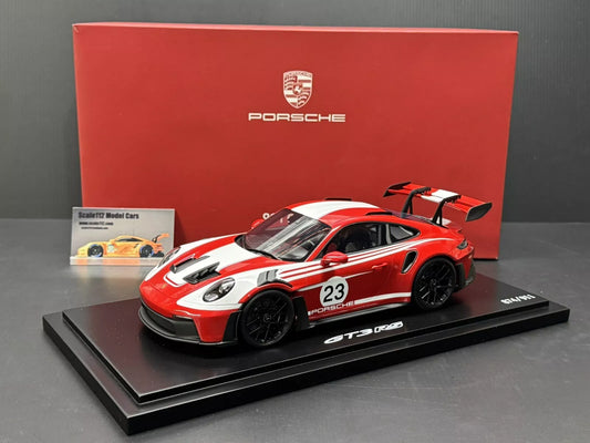 Porsche 911 992 GT3 RS Salzburg w/ Display Case - 1/18 Spark - Dealer Edition